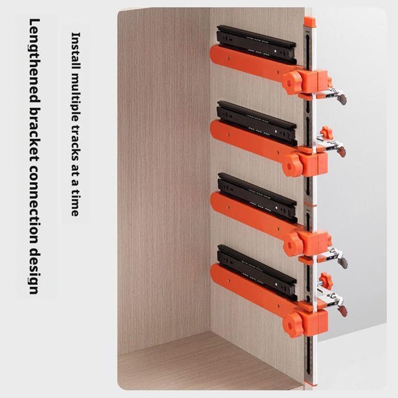 Drawer Slide Installation Jig Kit, Cabinet Hardware Jigs with Magnetic Arm Punch Locator, Precision Drawer Slide Jig Kit for Cabinets, Drawers, Desks, Adjustable Precision Cabinet Hardware Jig - Image 5